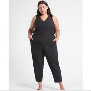 Athleta One Piece Brooklyn Jumpsuit Black Size 20 V-Neck